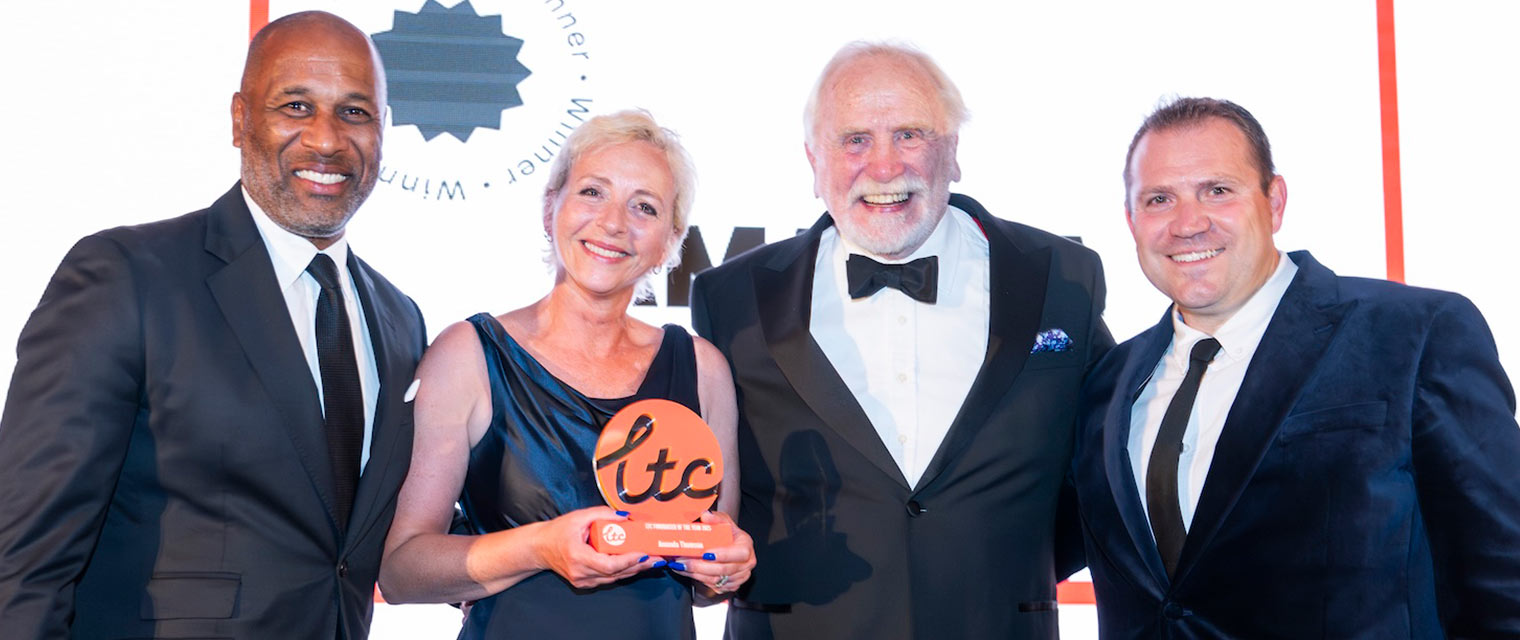 Avani's Amanda Thomson receives the 'Fundraiser of the year' award at the Licensed Trade Charity Awards